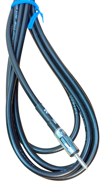 Marine AM/FM 8FT Antenna B-stock Pro-Connect, All Black with 15FT Cable