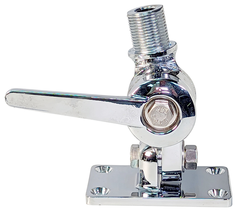 Marine Antenna Ratchet Mount Chromed Zinc