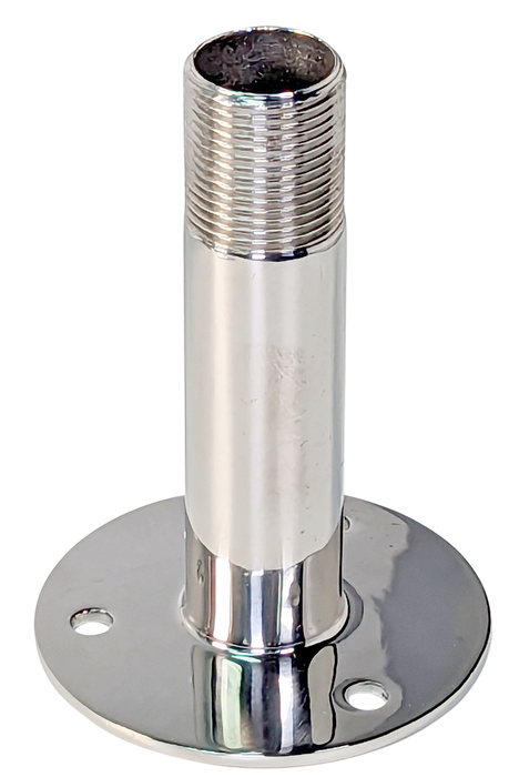 Fixed 4" Stainless Deck Mount For GPS, TV, LORAN Antennas