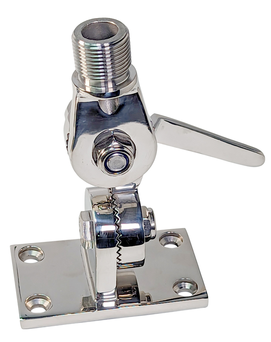 Marine Antenna Ratchet Mounts Stainless Steel or Black Premium Extra Strong Quality