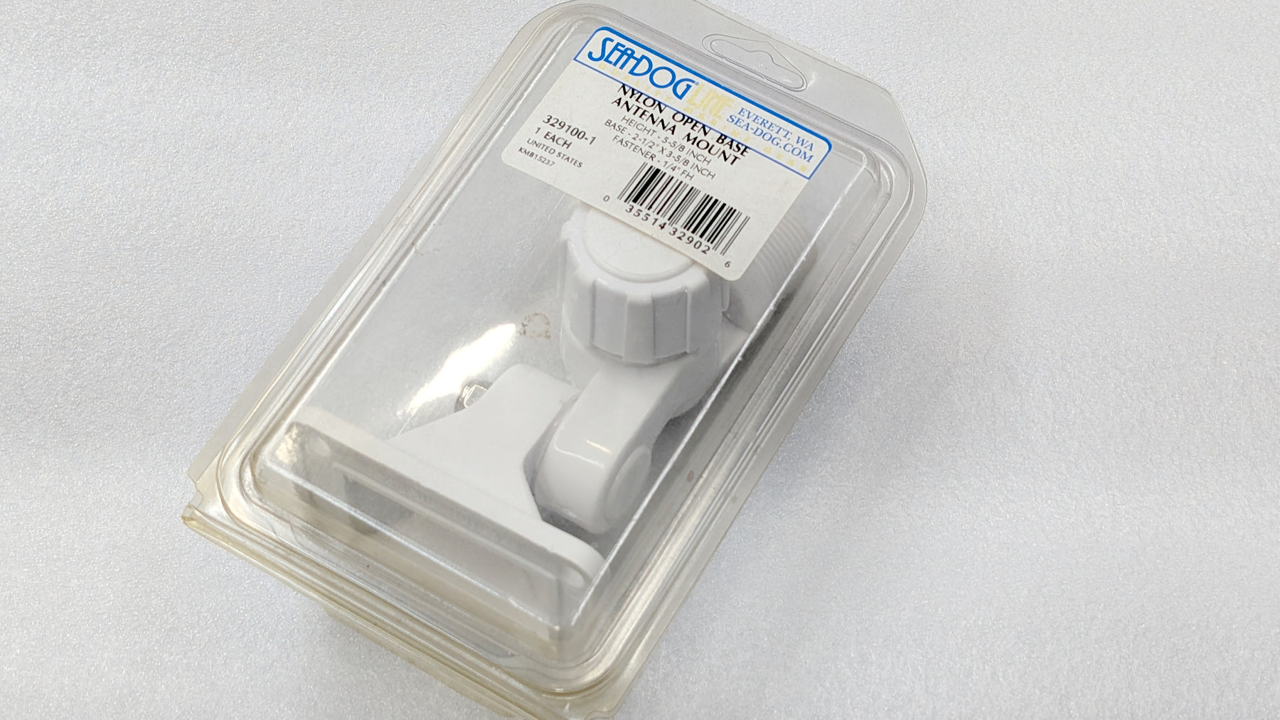 Marine Antenna Ratchet Mount SeaDog 329100-1 White Nylon