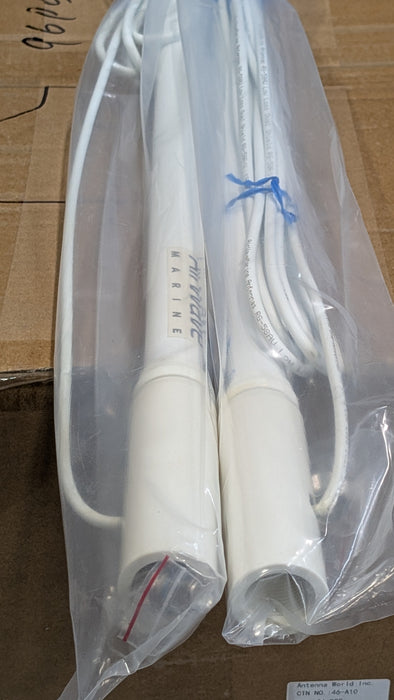 Marine VHF 5FT Antenna White Nylon Ferrule and 15 FT Cable  Surplus Closeout Discount